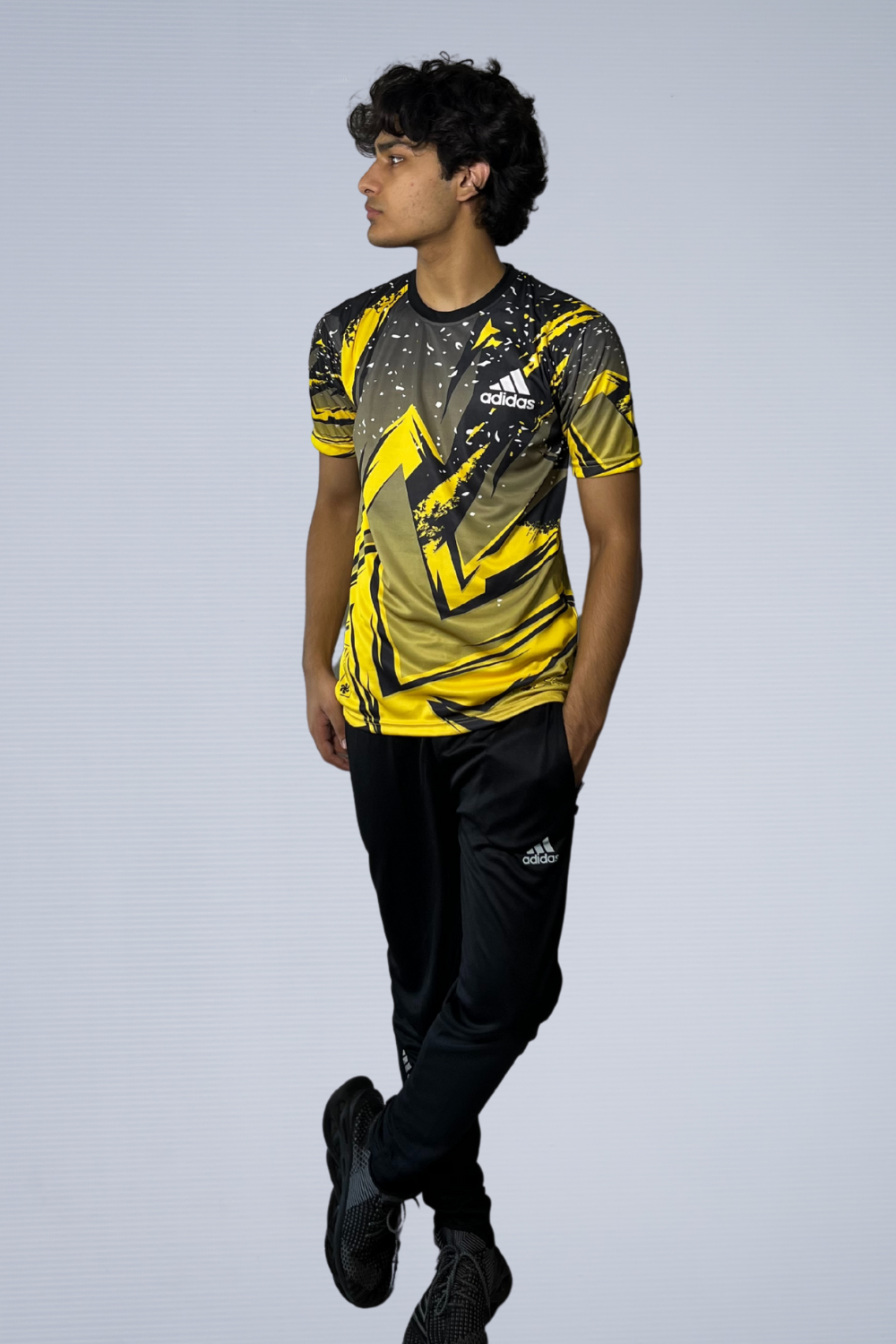 Adidas Men's Yellow Bolt Tracksuit