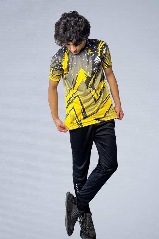 Adidas Men's Yellow Bolt Tracksuit